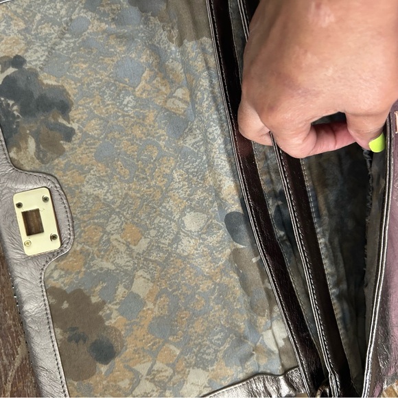 Elliott Lucca Silver Clutch with Metallic Accents - Picture 7 of 10